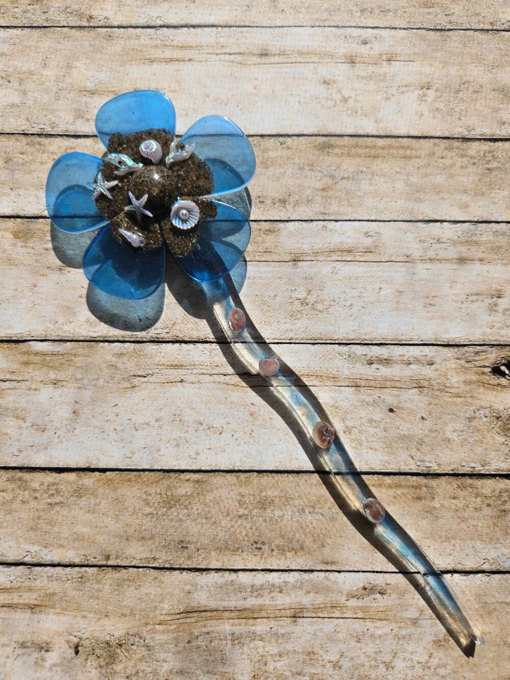 Handmade Hair Stick Beach Water Wet Sand Shells